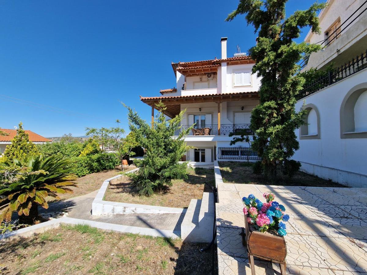 Pórto Ráfti Villa Liana : Luxury Villa With Fantastic Sea View, Near Airport מראה חיצוני תמונה